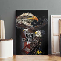 American Eagles Canvas Wall Art United States Flag Vintage Style - Wonder Print Shop