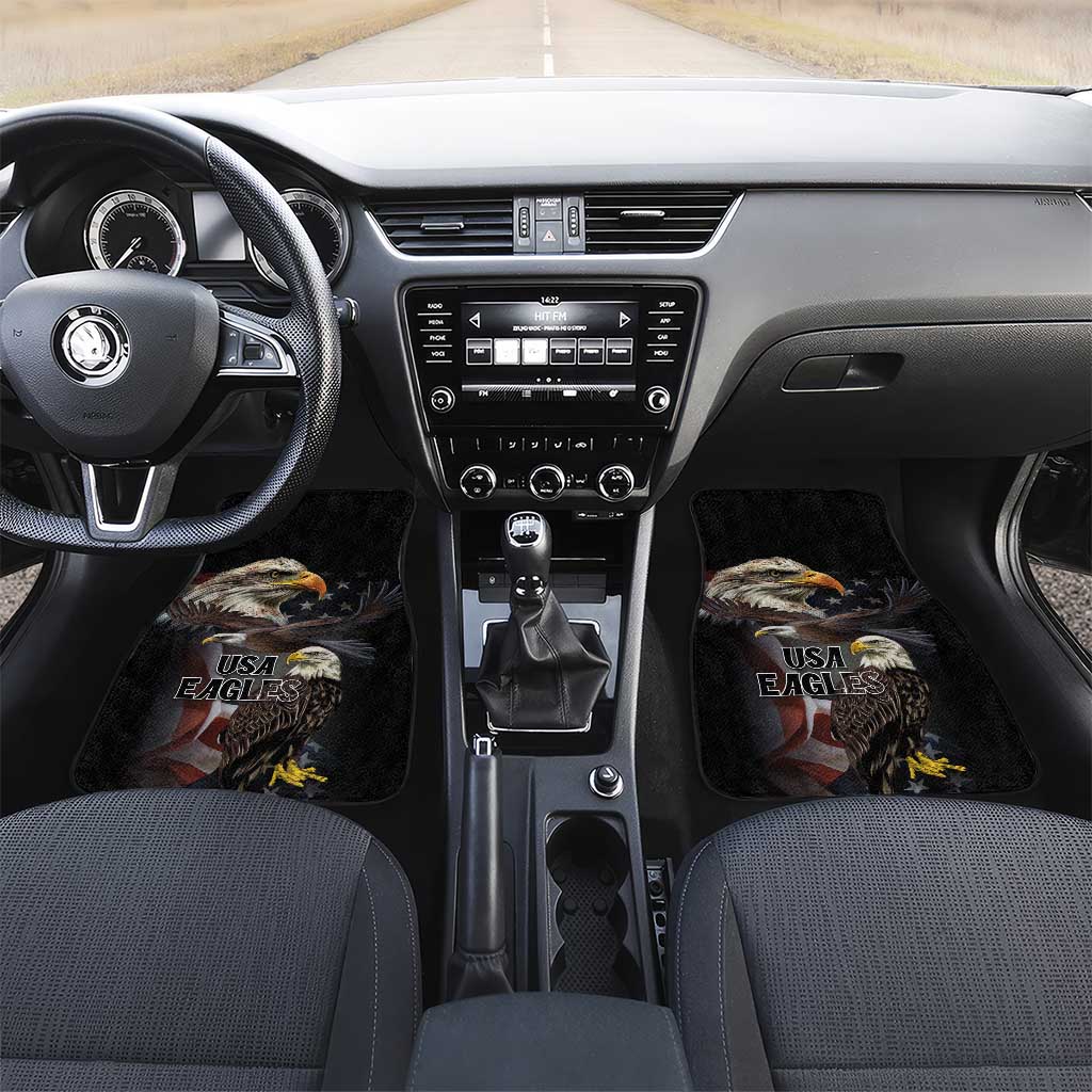 American Eagles Car Mats United States Flag Vintage Style - Wonder Print Shop