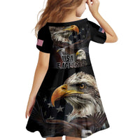American Eagles Kid Short Sleeve Dress United States Flag Vintage Style - Wonder Print Shop