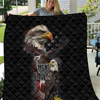 American Eagles Quilt United States Flag Vintage Style - Wonder Print Shop