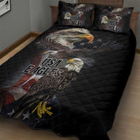 American Eagles Quilt Bed Set United States Flag Vintage Style - Wonder Print Shop