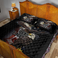 American Eagles Quilt Bed Set United States Flag Vintage Style - Wonder Print Shop