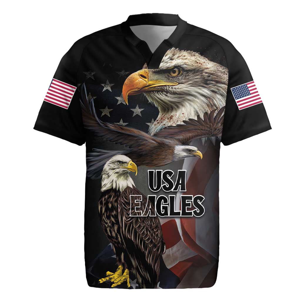 American Eagles Rugby Jersey United States Flag Vintage Style - Wonder Print Shop