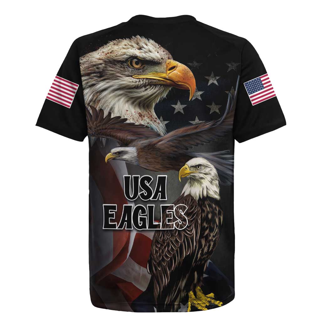 American Eagles Rugby Jersey United States Flag Vintage Style - Wonder Print Shop