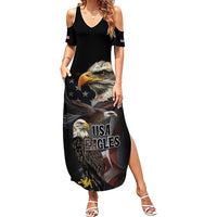 American Eagles Summer Maxi Dress United States Flag Vintage Style - Wonder Print Shop