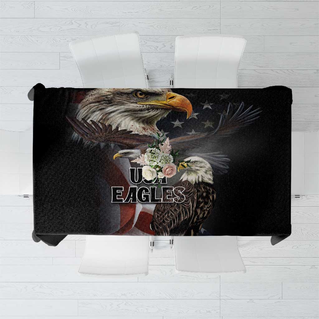 American Eagles Tablecloth United States Flag Vintage Style - Wonder Print Shop