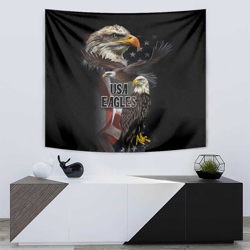 American Eagles Tapestry United States Flag Vintage Style - Wonder Print Shop