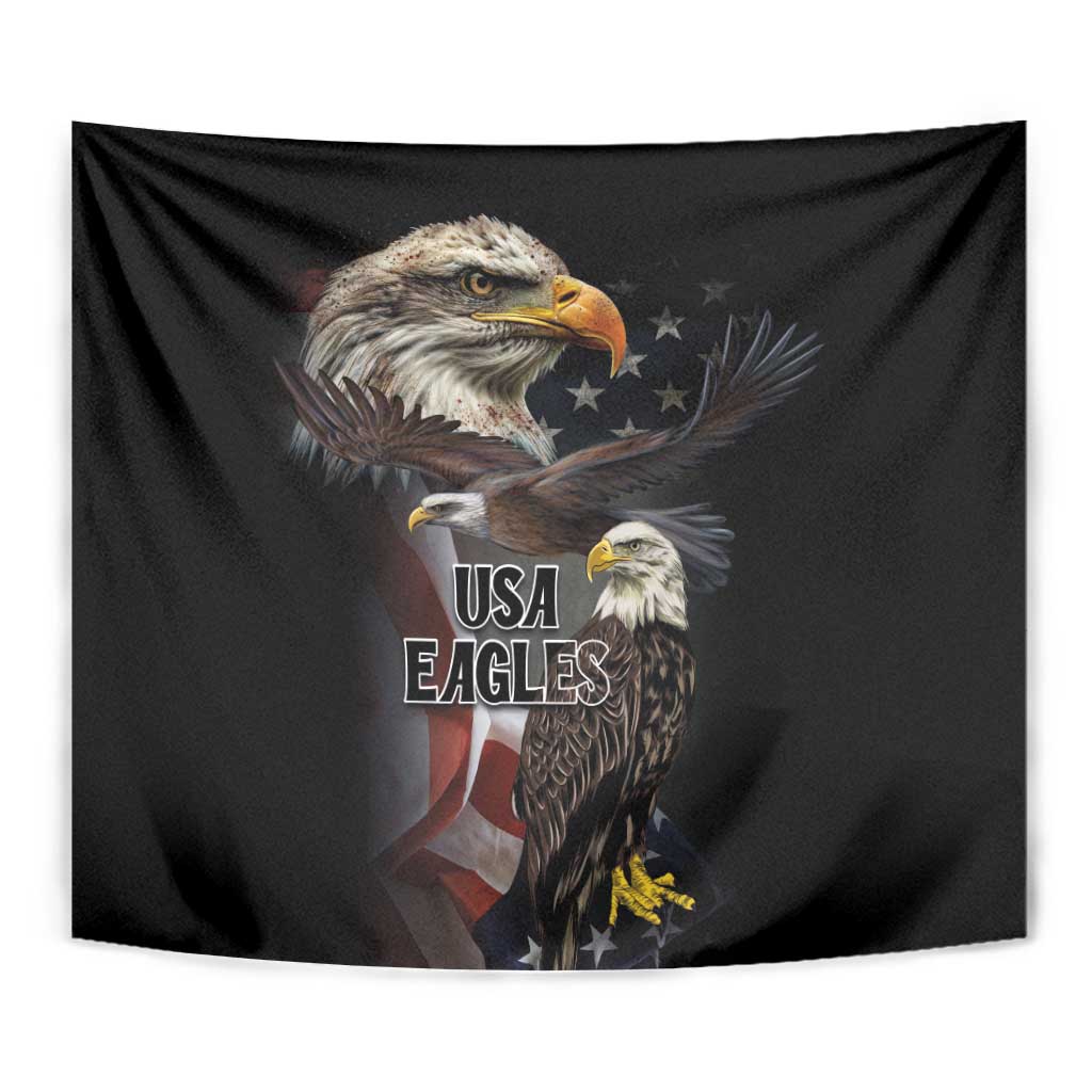 American Eagles Tapestry United States Flag Vintage Style - Wonder Print Shop