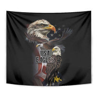 American Eagles Tapestry United States Flag Vintage Style - Wonder Print Shop