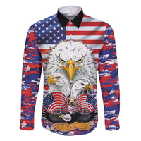 American Eagles Family Matching Summer Maxi Dress and Hawaiian Shirt United States Flag Camouflage Style - Wonder Print Shop