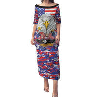 American Eagles Puletasi United States Flag Camouflage Style - Wonder Print Shop