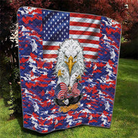 American Eagles Quilt United States Flag Camouflage Style - Wonder Print Shop