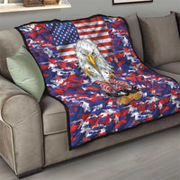 American Eagles Quilt United States Flag Camouflage Style - Wonder Print Shop