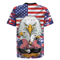 American Eagles Rugby Jersey United States Flag Camouflage Style - Wonder Print Shop