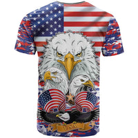 American Eagles T Shirt United States Flag Camouflage Style - Wonder Print Shop