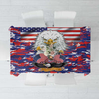 American Eagles Tablecloth United States Flag Camouflage Style - Wonder Print Shop