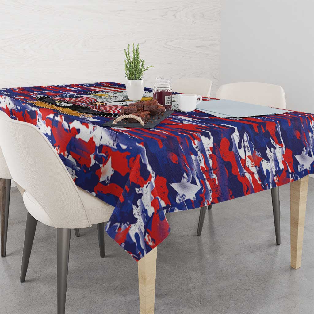 American Eagles Tablecloth United States Flag Camouflage Style - Wonder Print Shop
