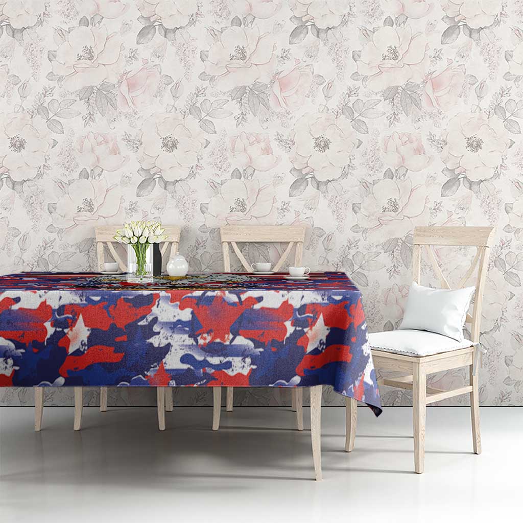 American Eagles Tablecloth United States Flag Camouflage Style - Wonder Print Shop