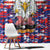 American Eagles Window Curtain United States Flag Camouflage Style - Wonder Print Shop