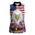 American Eagles Women Sleeveless Polo Shirt United States Flag Camouflage Style - Wonder Print Shop