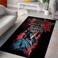United States Independence Day Area Rug The 4th of July Statue of Liberty Retro Style - Wonder Print Shop