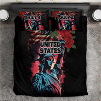 United States Independence Day Bedding Set The 4th of July Statue of Liberty Retro Style - Wonder Print Shop