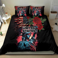 United States Independence Day Bedding Set The 4th of July Statue of Liberty Retro Style - Wonder Print Shop