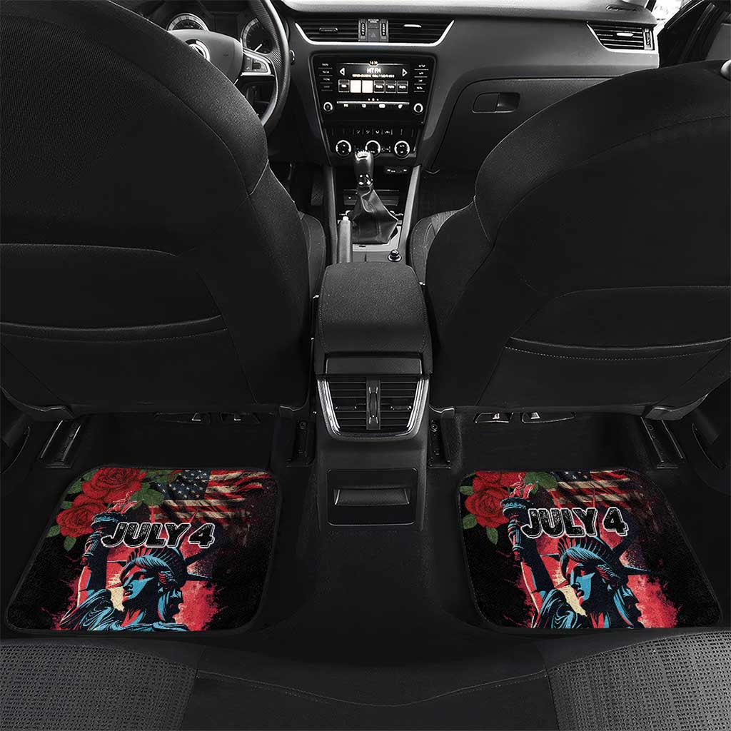 United States Independence Day Car Mats The 4th of July Statue of Liberty Retro Style - Wonder Print Shop