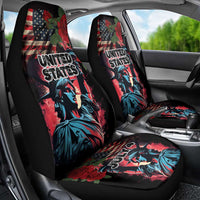 United States Independence Day Car Seat Cover The 4th of July Statue of Liberty Retro Style - Wonder Print Shop