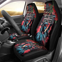 United States Independence Day Car Seat Cover The 4th of July Statue of Liberty Retro Style - Wonder Print Shop