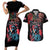 United States Independence Day Couples Matching Short Sleeve Bodycon Dress and Hawaiian Shirt The 4th of July Statue of Liberty Retro Style - Wonder Print Shop