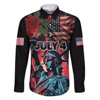 United States Independence Day Family Matching Mermaid Dress and Hawaiian Shirt The 4th of July Statue of Liberty Retro Style - Wonder Print Shop