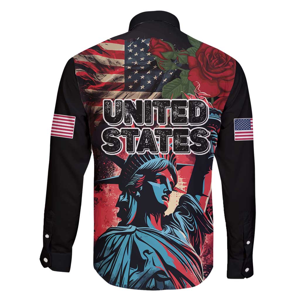 United States Independence Day Family Matching Mermaid Dress and Hawaiian Shirt The 4th of July Statue of Liberty Retro Style - Wonder Print Shop