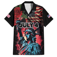 United States Independence Day Family Matching Summer Maxi Dress and Hawaiian Shirt The 4th of July Statue of Liberty Retro Style - Wonder Print Shop