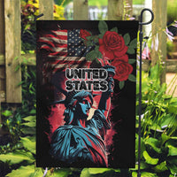 United States Independence Day Garden Flag The 4th of July Statue of Liberty Retro Style - Wonder Print Shop