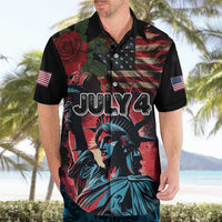 United States Independence Day Hawaiian Shirt The 4th of July Statue of Liberty Retro Style - Wonder Print Shop