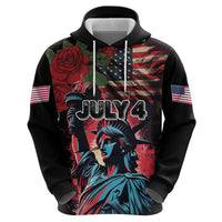 United States Independence Day Hoodie The 4th of July Statue of Liberty Retro Style - Wonder Print Shop