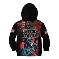 United States Independence Day Kid Hoodie The 4th of July Statue of Liberty Retro Style - Wonder Print Shop