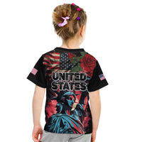 United States Independence Day Kid T Shirt The 4th of July Statue of Liberty Retro Style - Wonder Print Shop