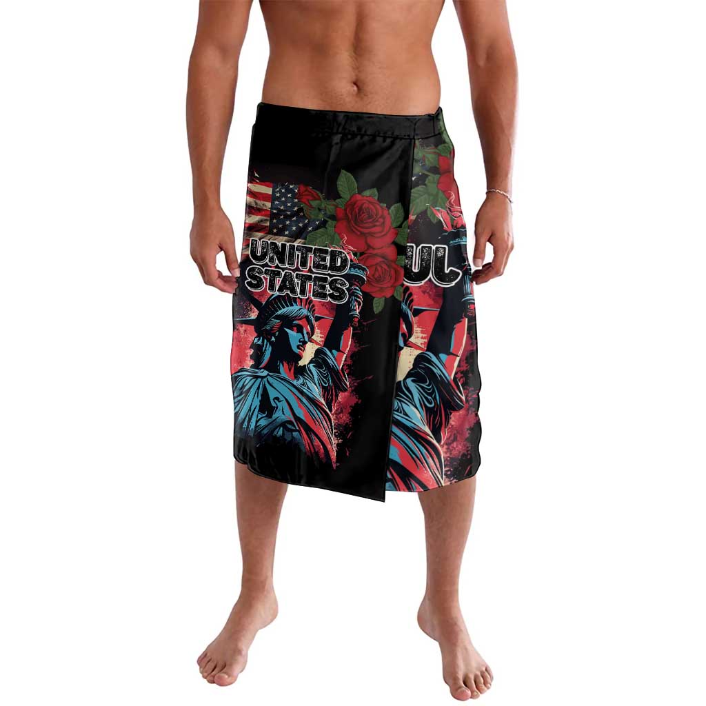 United States Independence Day Lavalava The 4th of July Statue of Liberty Retro Style - Wonder Print Shop