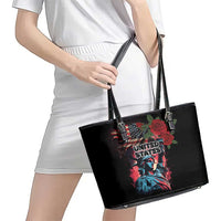 United States Independence Day Leather Tote Bag The 4th of July Statue of Liberty Retro Style - Wonder Print Shop