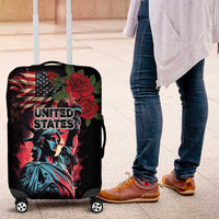 United States Independence Day Luggage Cover The 4th of July Statue of Liberty Retro Style - Wonder Print Shop