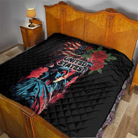 United States Independence Day Quilt The 4th of July Statue of Liberty Retro Style - Wonder Print Shop