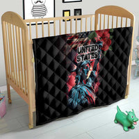 United States Independence Day Quilt The 4th of July Statue of Liberty Retro Style - Wonder Print Shop