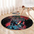 United States Independence Day Round Carpet The 4th of July Statue of Liberty Retro Style