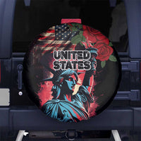 United States Independence Day Spare Tire Cover The 4th of July Statue of Liberty Retro Style - Wonder Print Shop