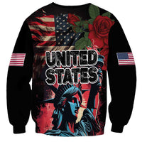 United States Independence Day Sweatshirt The 4th of July Statue of Liberty Retro Style - Wonder Print Shop
