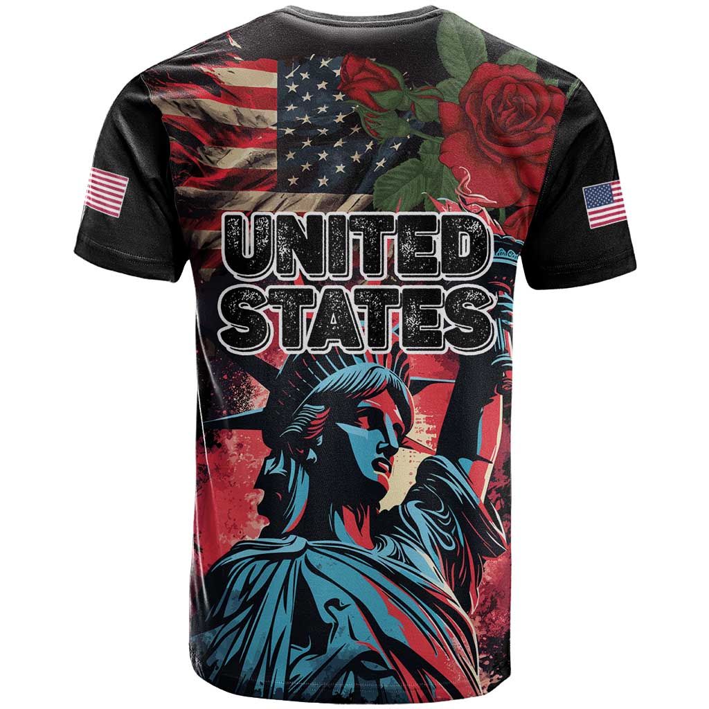United States Independence Day T Shirt The 4th of July Statue of Liberty Retro Style - Wonder Print Shop