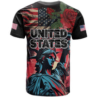United States Independence Day T Shirt The 4th of July Statue of Liberty Retro Style - Wonder Print Shop
