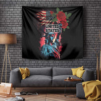 United States Independence Day Tapestry The 4th of July Statue of Liberty Retro Style - Wonder Print Shop